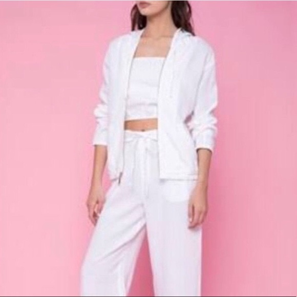 Juicy Couture Washed Linen Hooded Jacket - Picture 1 of 10